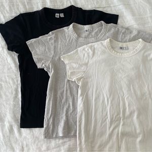 uniqlo thick cotton tee set